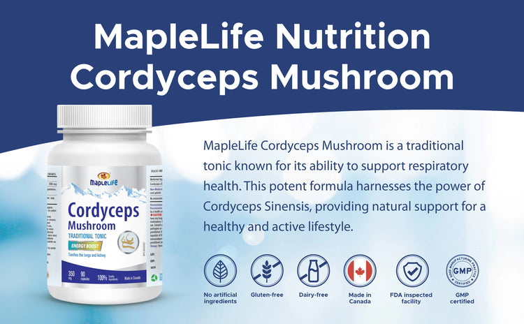 Cordyceps Mushroom 350mg 90 Capsules