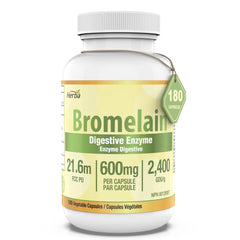 Herba Bromelain Supplement 600mg – 180 Capsules | 2,400 GDU/g Max Potency Herba Bromelain Supplement 600mg – 180 Capsules | 2,400 GDU/g Max Potency