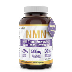 NMN Supplement + Resveratrol - 600mg | Made in Canada | 30 Vegetable Capsules NMN Supplement + Resveratrol - 600mg | Made in Canada | 30 Vegetable Capsules