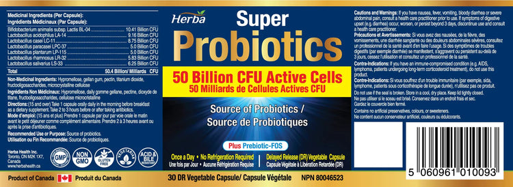 Probiotics with Prebiotics - 30 Vegetable Capsules