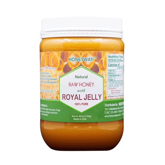 Natural Raw Honey with Royal Jelly / 40oz (1,134g)
