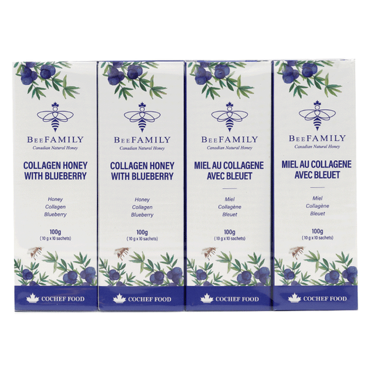 Collagen Honey With Blueberry (10g x 10 Sticks) x 4
