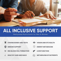 Methylated Multivitamin with TMG & Full Methylated B Complex - 120 Capsules | 15 in 1 Formula | Made in Canada