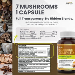 버섯 복합 보충제 - 120캡슐